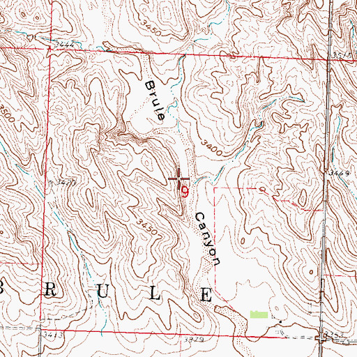 Topographic Map of Brule Creek Reservoir 1-A, NE
