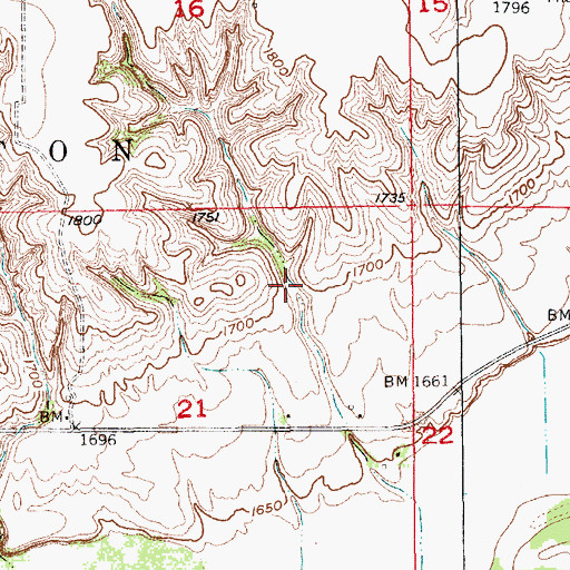 Topographic Map of Horn Reservoir, NE
