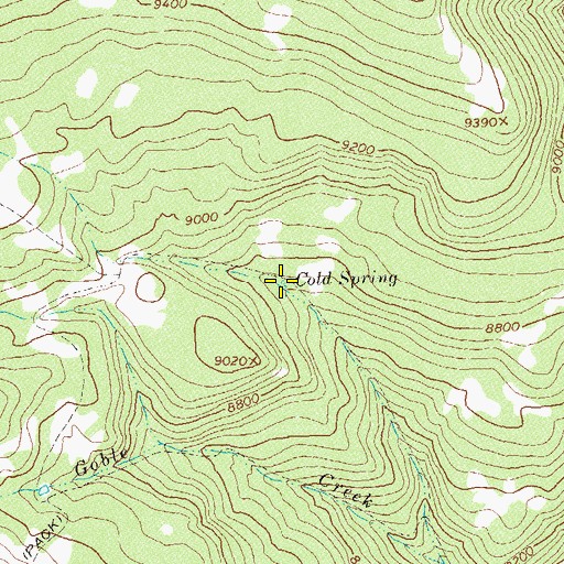 Topographic Map of Cold Spring, CO