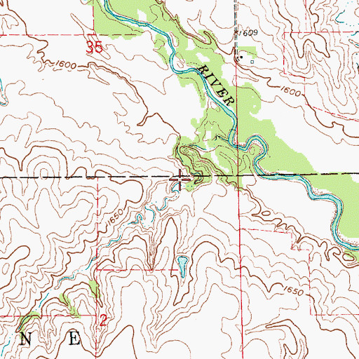 Topographic Map of Jensen Dam, NE