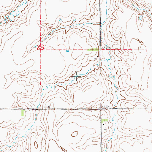Topographic Map of Drudik Reservoir, NE