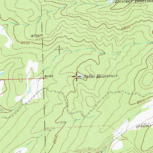 Topographic Map of Silbo Reservoir, CO