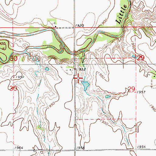 Topographic Map of Lewis Dam, NE