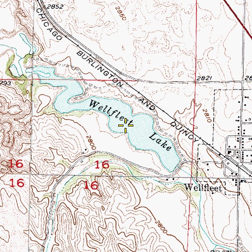 Topographic Map of Welfleet Lake, NE