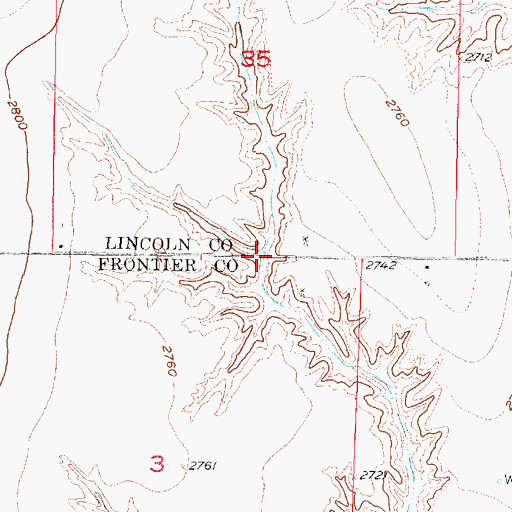 Topographic Map of Elson Detention Dam 1-N, NE