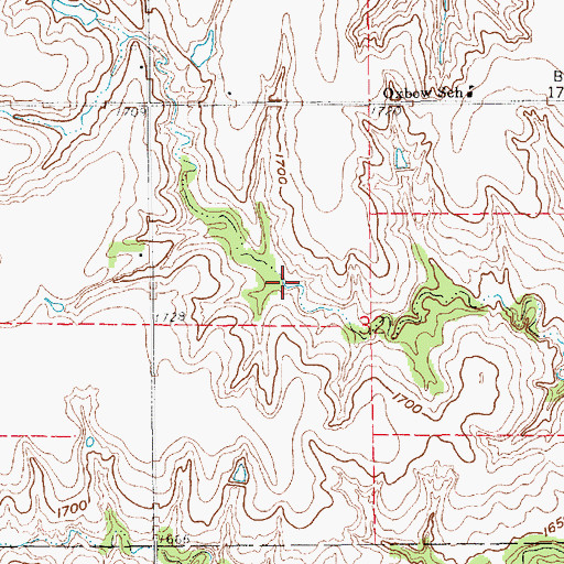 Topographic Map of Whithorn-Brown Reservoir, NE