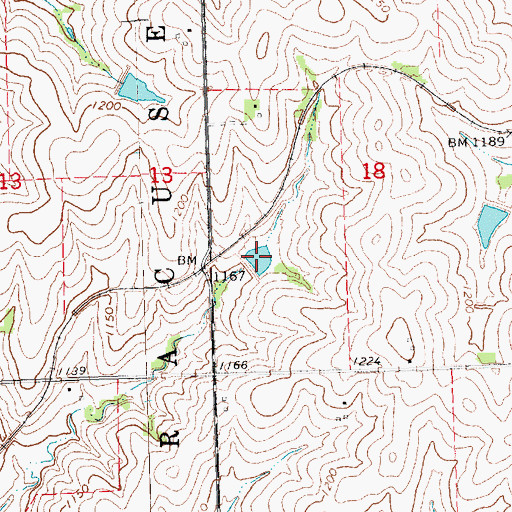Topographic Map of Brownell Creek Reservoir 18-2, NE