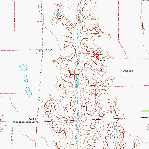 Topographic Map of Johnson Reservoir, NE