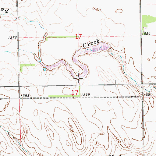 Topographic Map of Grevson Reservoir, NE