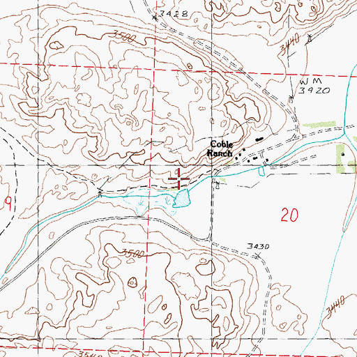 Topographic Map of Coble Dam, NE
