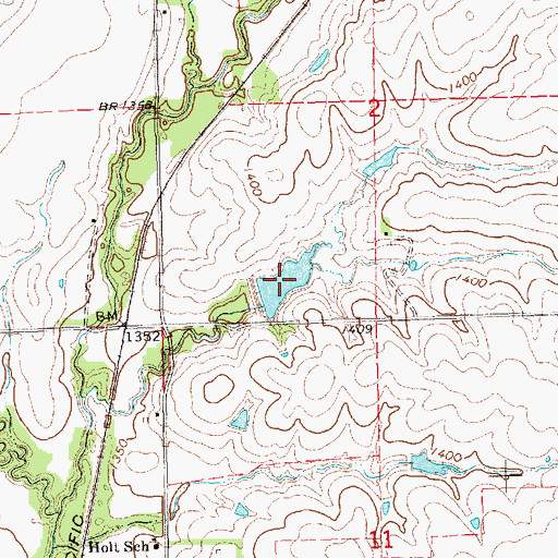 Topographic Map of Little Indian Creek Reservoir 13-A, NE