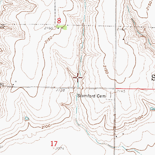 Topographic Map of Stamford Reservoir 3-A, NE