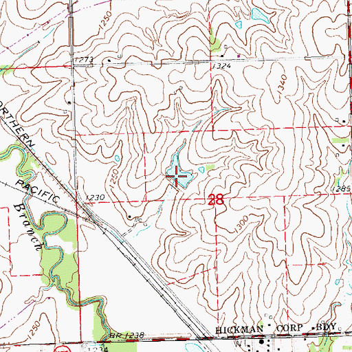 Topographic Map of Salt Creek Reservoir 35-1, NE