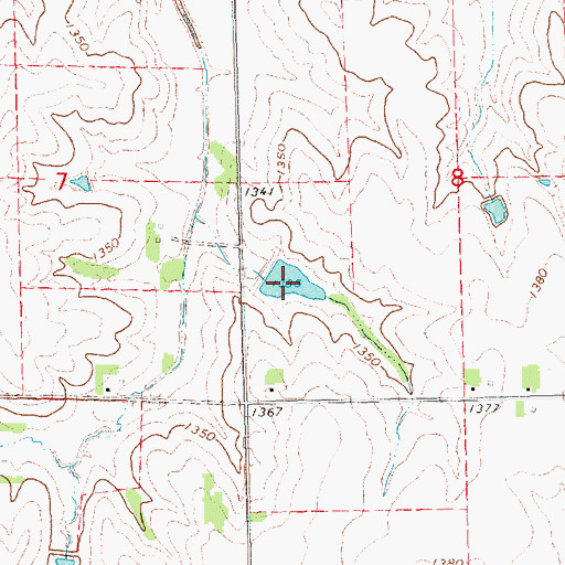 Topographic Map of Salt Creek Reservoir 10-4, NE