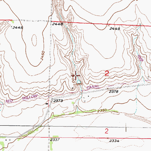 Topographic Map of Dry Creek Reservoir 8-A, NE