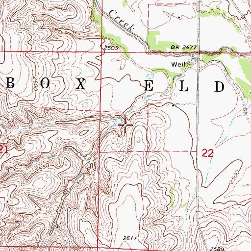 Topographic Map of Larington Dam, NE