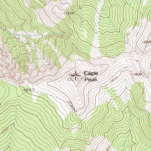 Topographic Map of Eagle Peak, CO