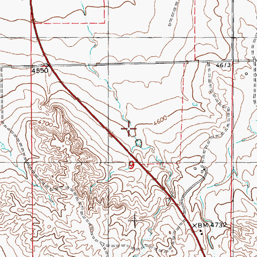 Topographic Map of Downer Brothers Reservoir, NE