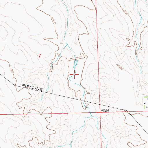 Topographic Map of Camp Creek Reservoir, NE