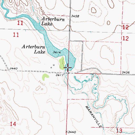 Topographic Map of Arterburn Dam, NE