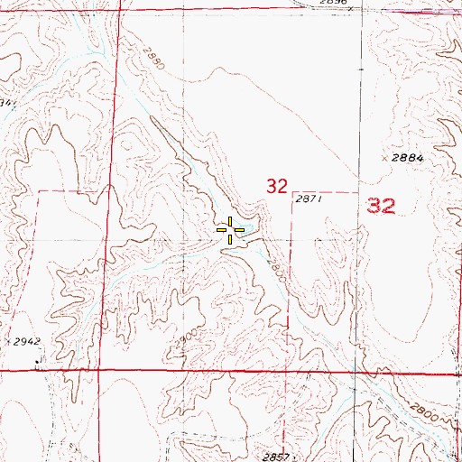 Topographic Map of Teel Dam, NE