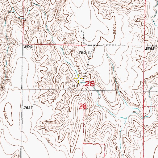 Topographic Map of Dry Creek Dam 1-A, NE