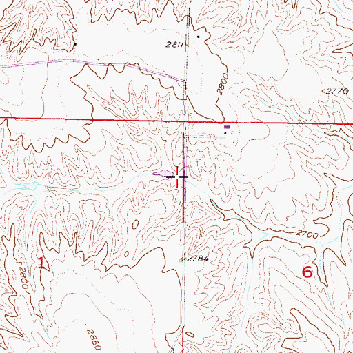 Topographic Map of Gilliland Dam Number 1, NE
