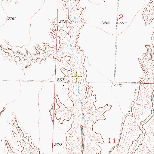 Topographic Map of Elson Reservoir Number 1-S, NE