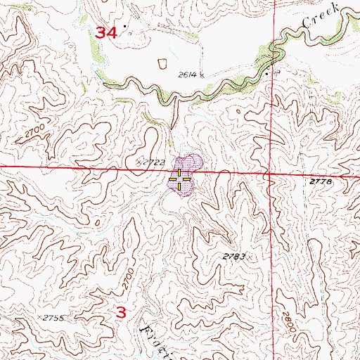 Topographic Map of Medicine Creek Reservoir 370, NE