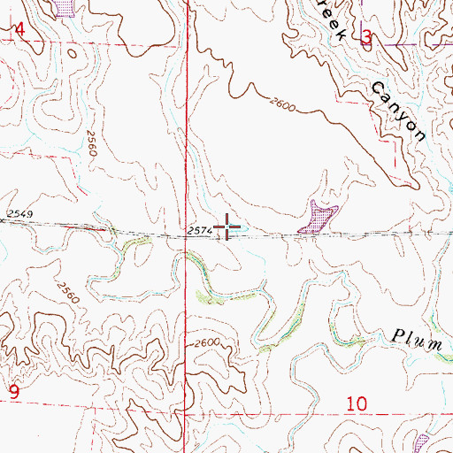 Topographic Map of Schilling Reservoir Number 1, NE