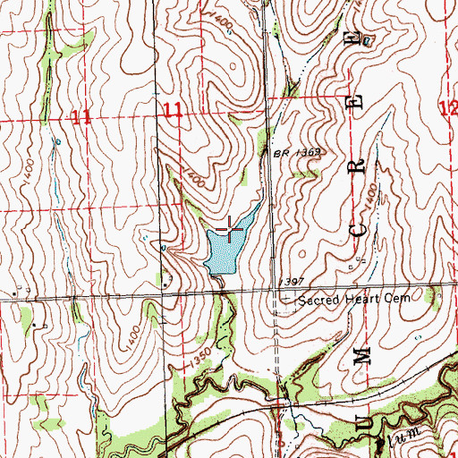 Topographic Map of Plum Creek Reservoir 5-A, NE