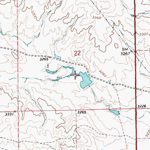 Topographic Map of Gorr Reservoir Number 1, NE