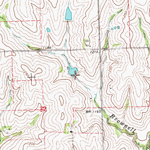 Topographic Map of Brownell Creek Dam 8-A, NE