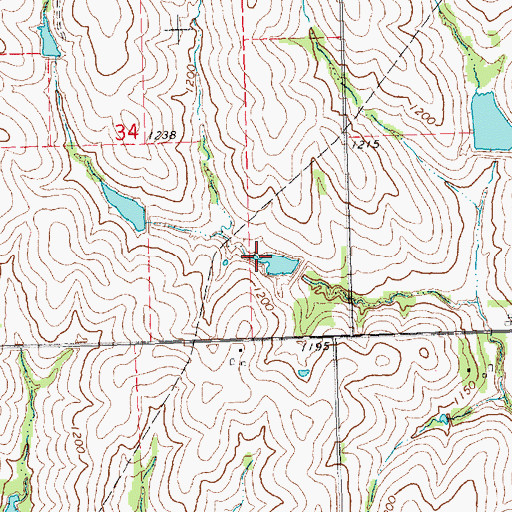 Topographic Map of Brownell Creek Reservoir 12-A, NE
