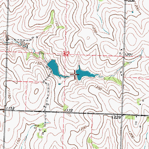 Topographic Map of Wilson Creek Dam 1-10, NE