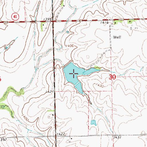 Topographic Map of Boesiger Reservoir, NE