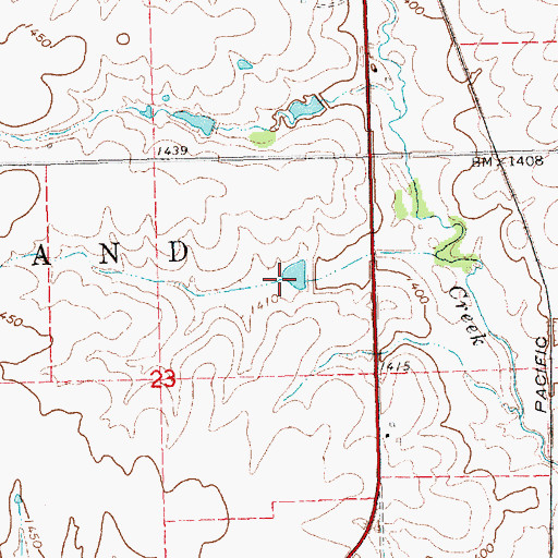 Topographic Map of Indian Creek Reservoir 1-E, NE