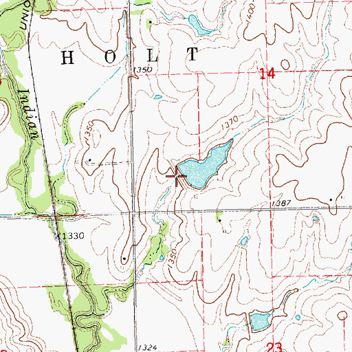 Topographic Map of Indian Creek Dam 7-A, NE