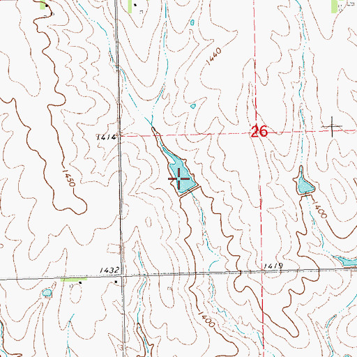 Topographic Map of Indian Creek Reservoir 5-7, NE