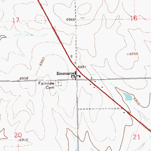 Topographic Map of Emmanuel Church, CO