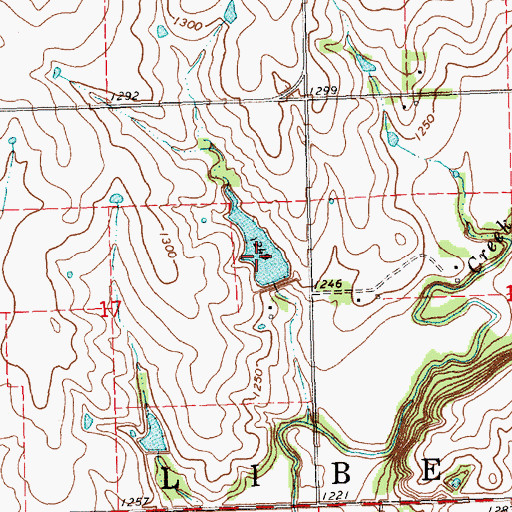 Topographic Map of Plum Creek Reservoir 2-E, NE