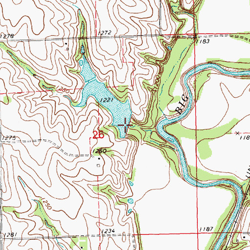 Topographic Map of Warford Dam, NE