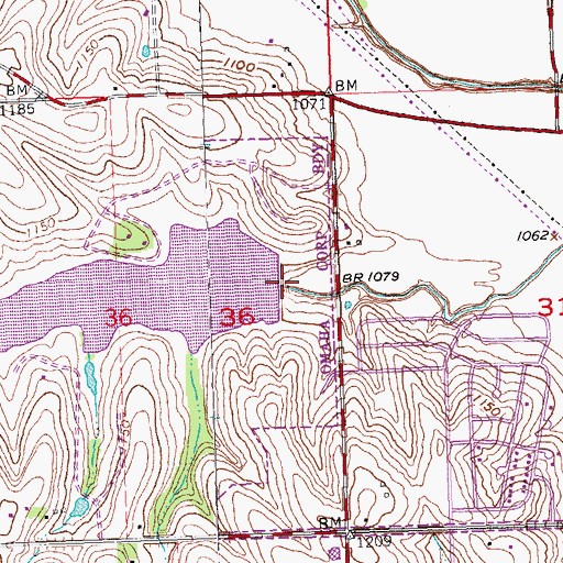 Topographic Map of Papillion Creek and Tributaries Site 16 Dam, NE