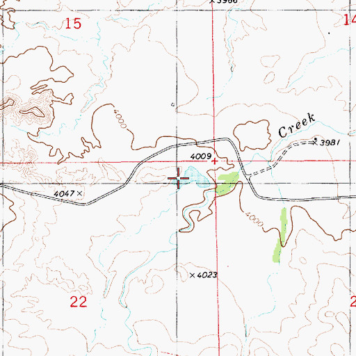 Topographic Map of Wasserburger Reservoir Number 1, NE