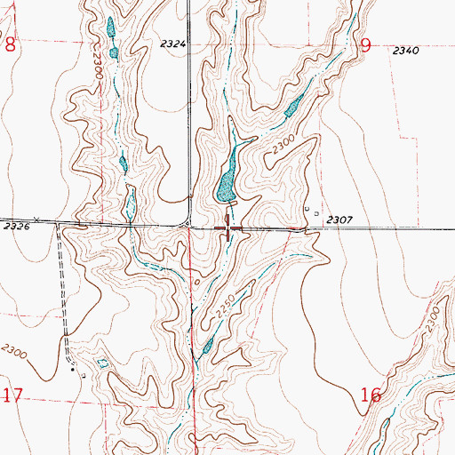 Topographic Map of Peterson South Dam, NE
