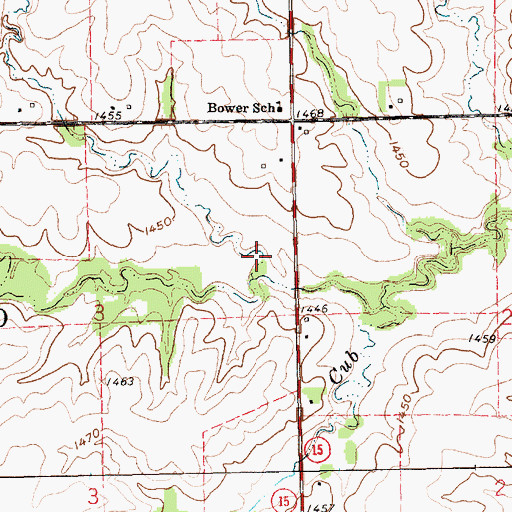 Topographic Map of Cub Creek Dam 17-A, NE