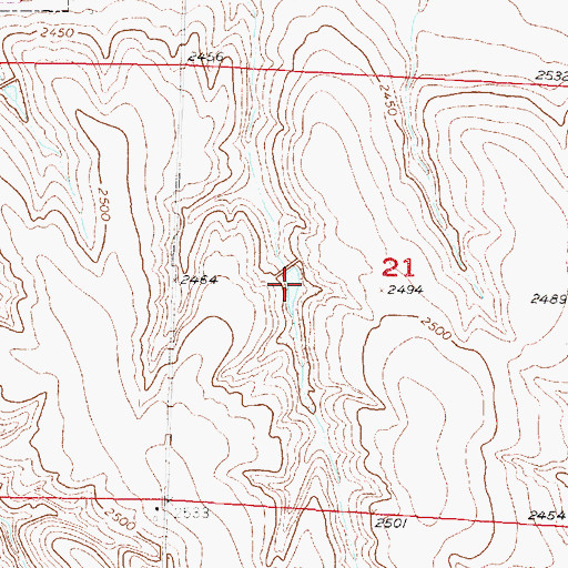 Topographic Map of Halsey Reservoir, NE