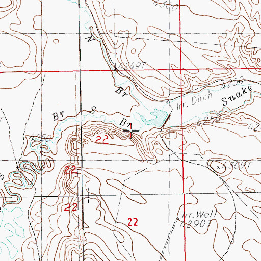 Topographic Map of Cook NW Reservoir, NE