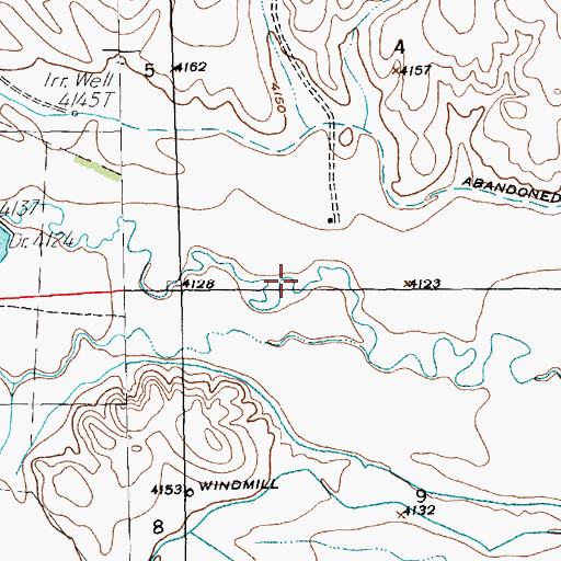 Topographic Map of Cook SE Reservoir, NE
