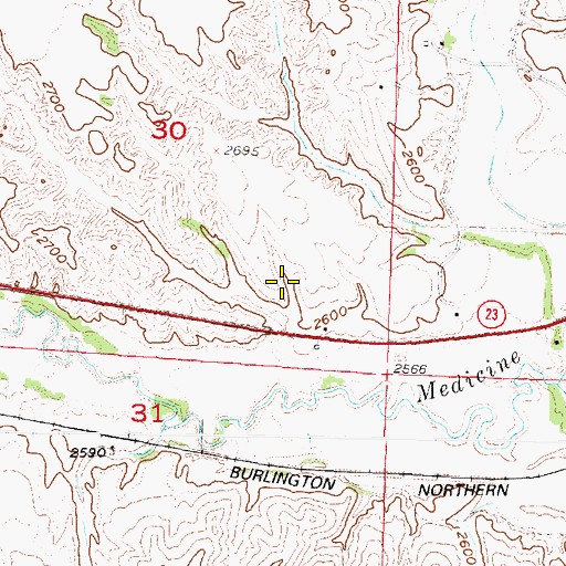 Topographic Map of Cole Dam, NE